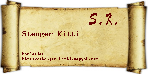 Stenger Kitti névjegykártya